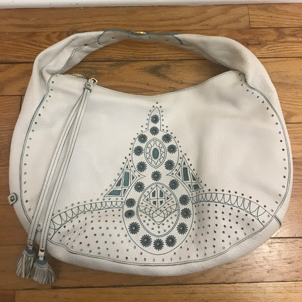 WHITE LEATHER COLE HAAN PURSE EXCELLENT CONDITION